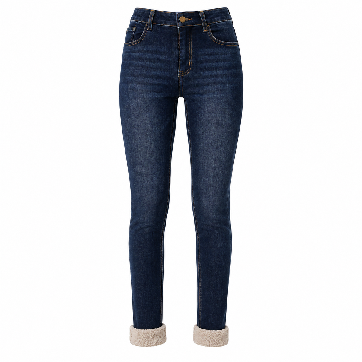 Gefütterte Winterjeans – High Waist & Slim Fit