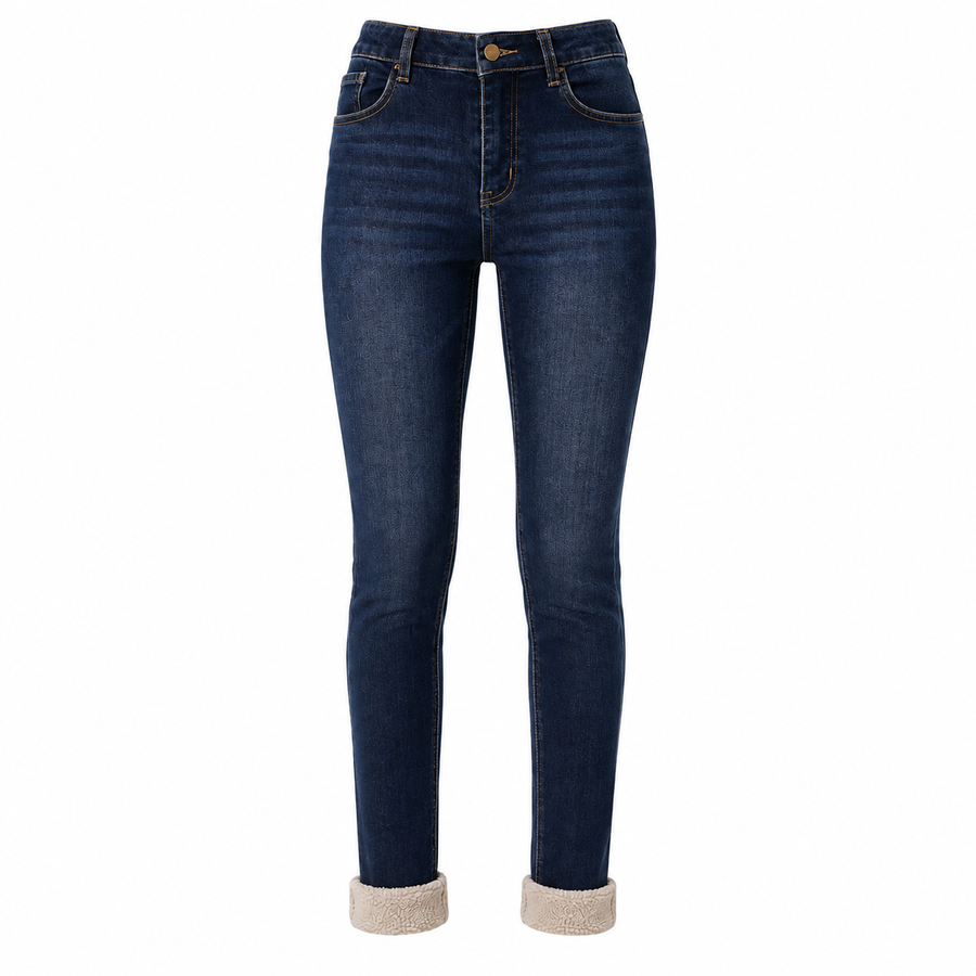 Gefütterte Winterjeans – High Waist & Slim Fit